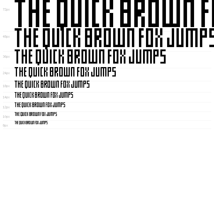 Slim thin pixelettes Waterfall