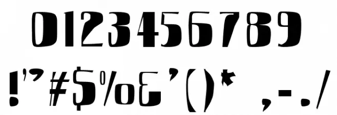 SlimFast AH Font OTHER CHARS