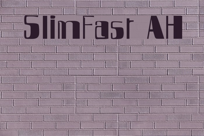 SlimFast AH Font examples