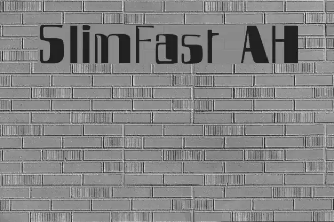 SlimFast AH Шрифта examples