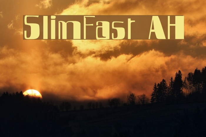 SlimFast AH Font examples