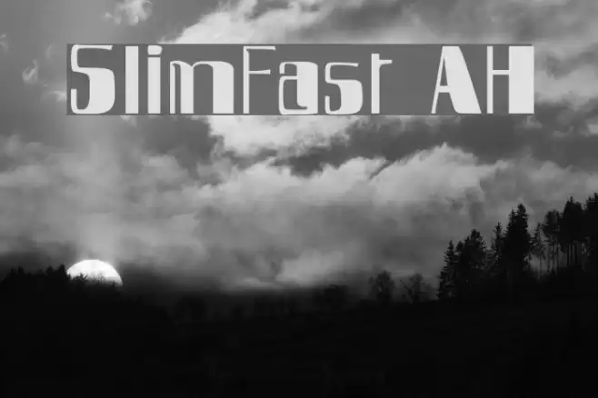 SlimFast AH Шрифта examples