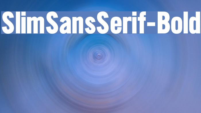 SlimSansSerif-Bold Font examples