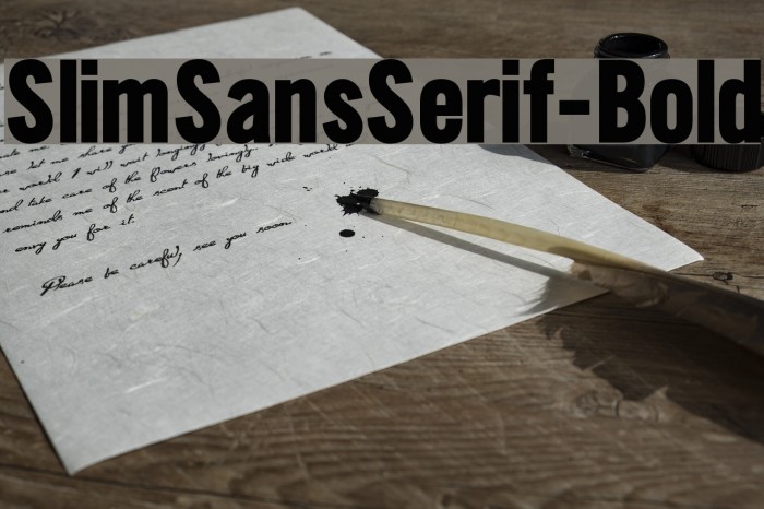 SlimSansSerif-Bold Font examples