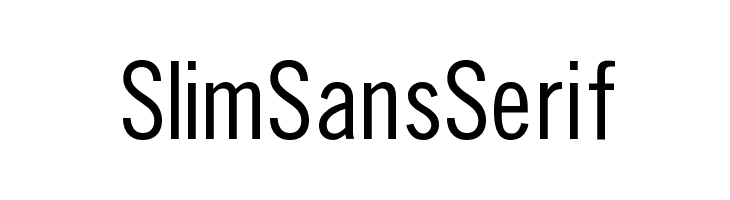 SlimSansSerif  Free Fonts Download