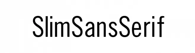 SlimSansSerif  免费字体下载