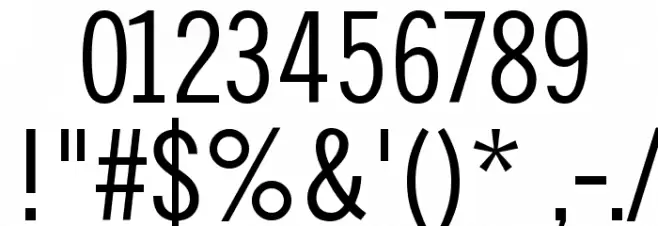 SlimSansSerif Font OTHER CHARS