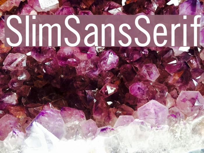 SlimSansSerif Font examples