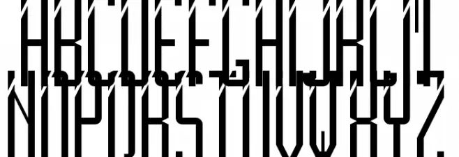 SlimSlashy Regular Schriftart Groß