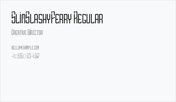SlimSlashyFerry Regular Business Card