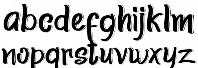 SlimSummerRegular Font LOWERCASE