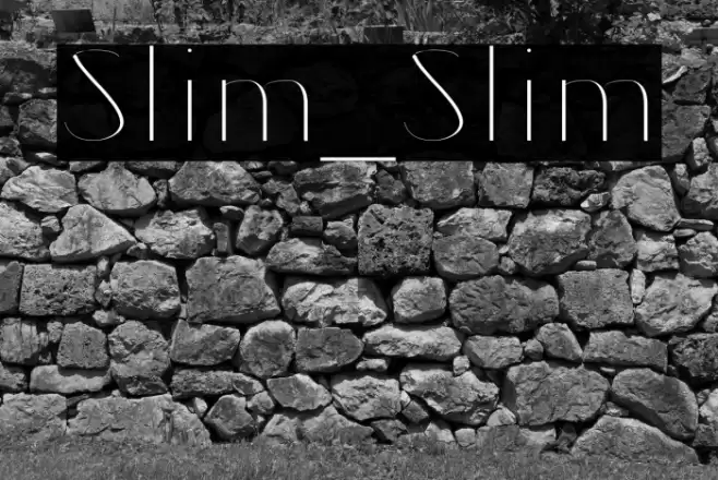 Slim_Slim Font examples