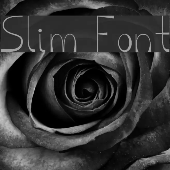 Slim Font examples