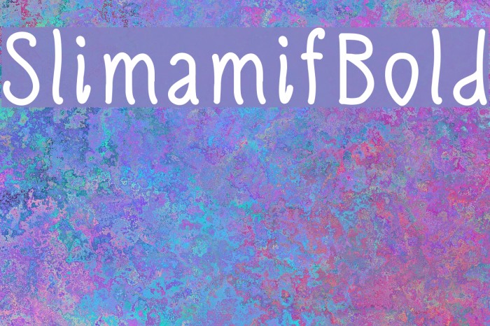 SlimamifBold Font examples