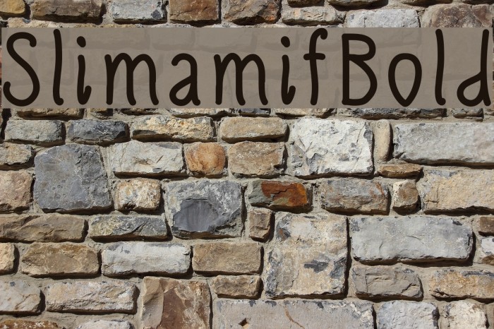 SlimamifBold Font examples