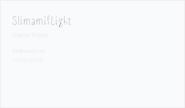 SlimamifLight Business Card