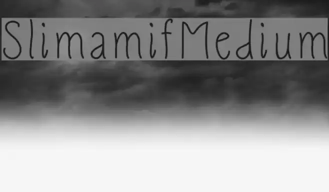 SlimamifMedium Font examples