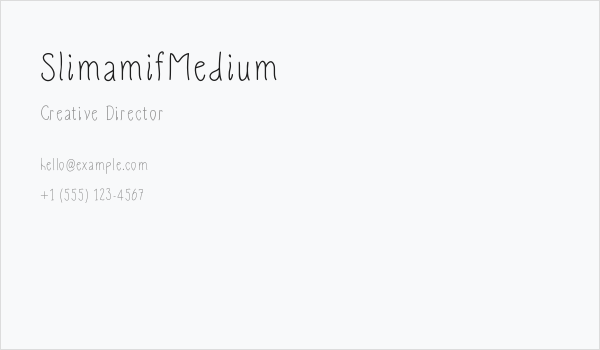 SlimamifMedium Business Card