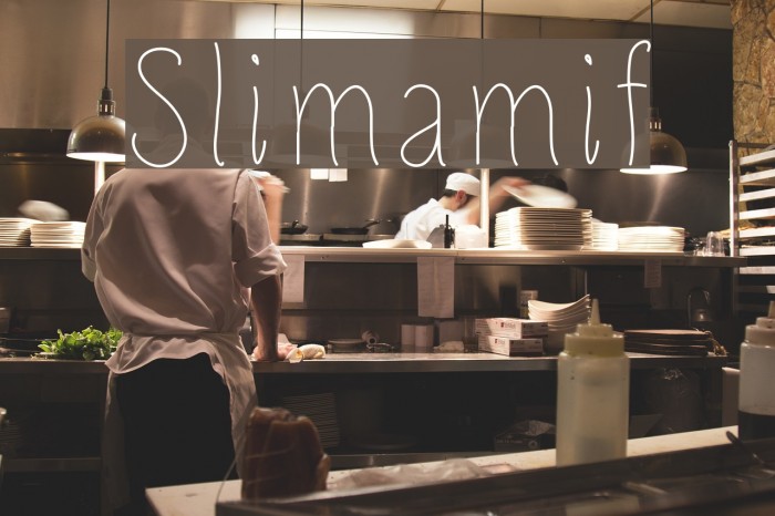 Slimamif Schriftart examples