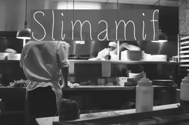 Slimamif Schriftart examples