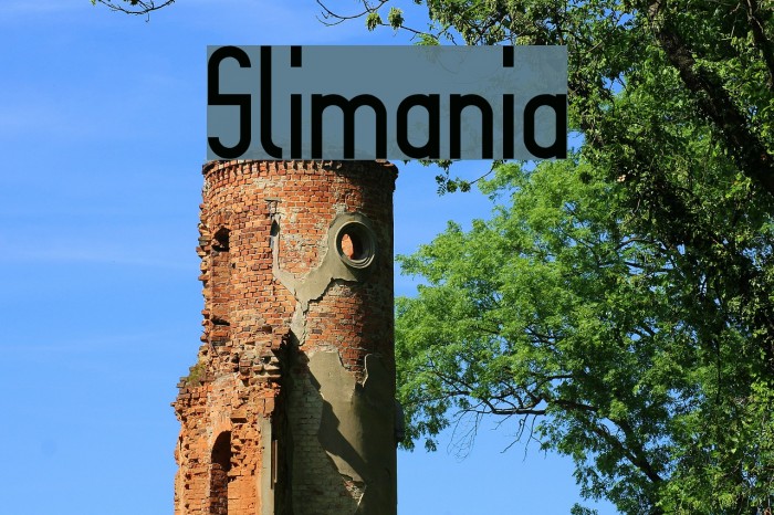 Slimania Font examples