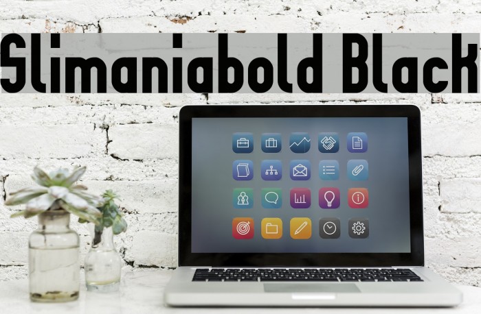 Slimaniabold Black Font examples