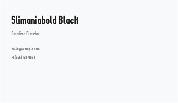 Slimaniabold Black Business Card