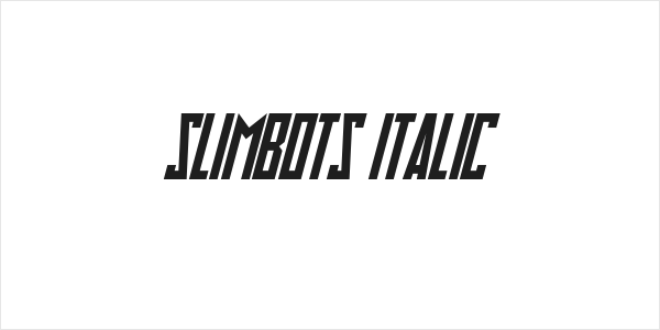 Slimbots Italic Logo