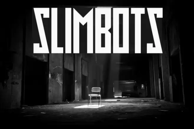 Slimbots Font examples