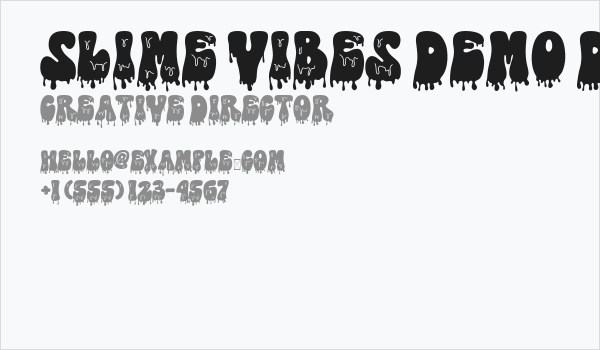 Slime Vibes DEMO DEMO Business Card