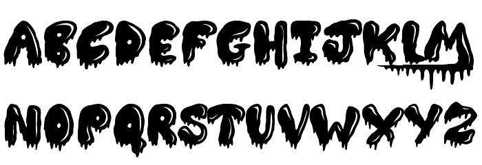 Slimed Font LOWERCASE