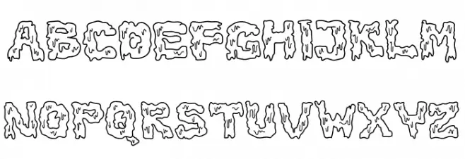 Slimespooky Outline Шрифта ВЕРХНИЙ