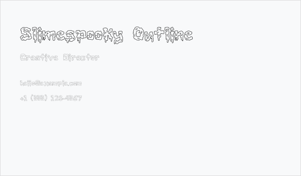 Slimespooky Outline Business Card