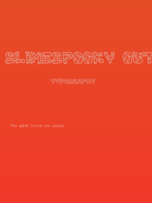 Slimespooky Outline Poster
