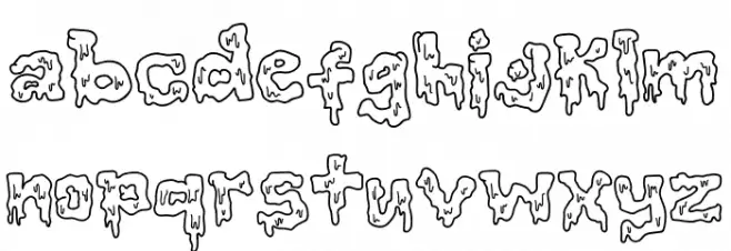 Slimespooky Outline 字体 小写