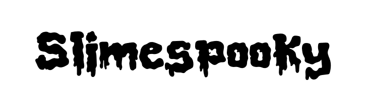 Slimespooky  Frei Schriftart Herunterladen