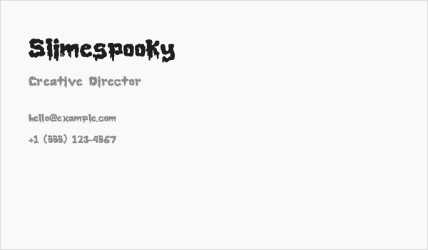 Slimespooky Business Card