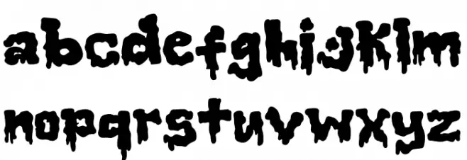Slimespooky Caratteri MINUSCOLO
