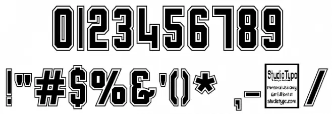 Slimfit College Font OTHER CHARS