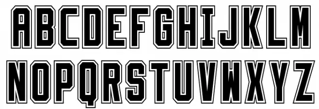 Slimfit College Font Litere mari