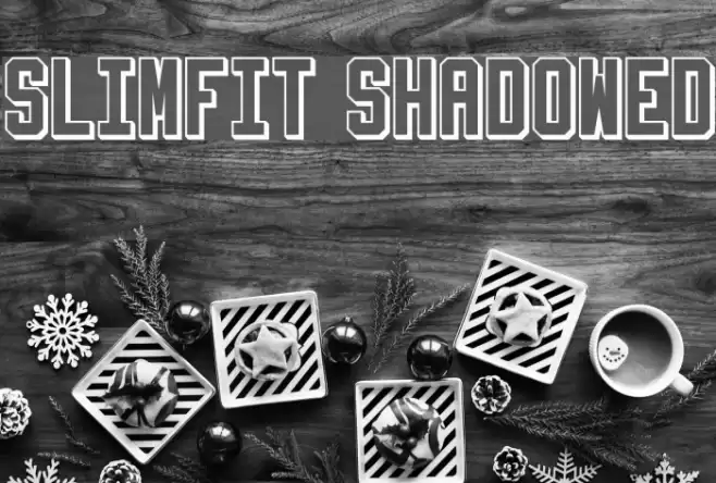 Slimfit Shadowed Font examples