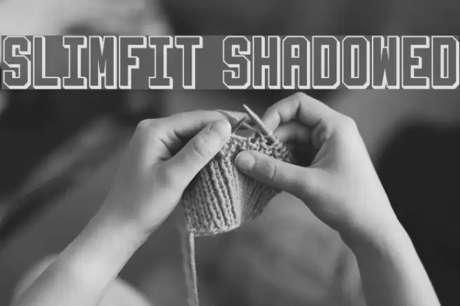 Slimfit Shadowed Font examples