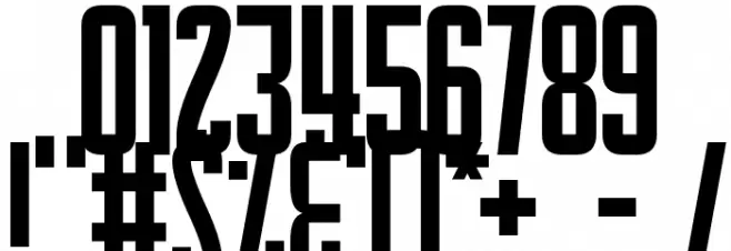 Slimlines Font OTHER CHARS