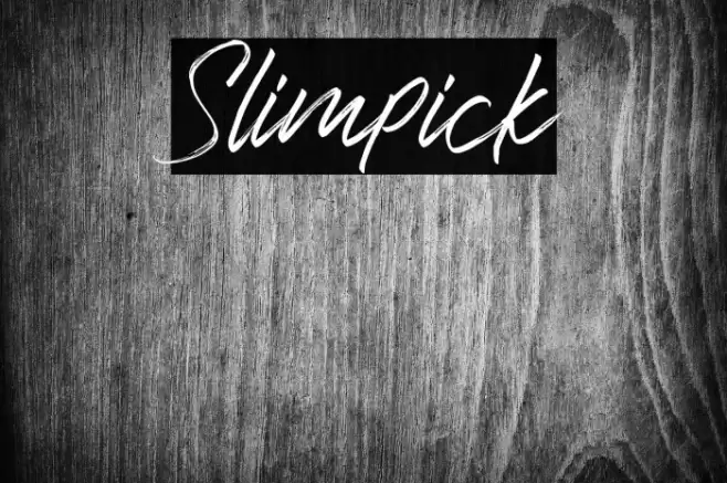 Slimpick Font examples
