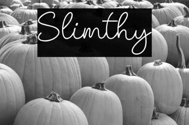 Slimthy Caratteri examples