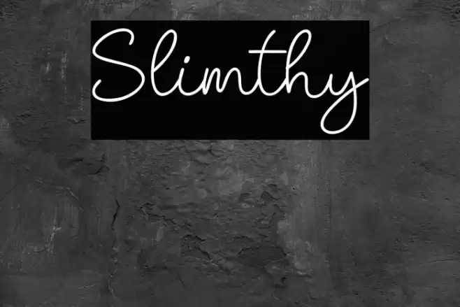 Slimthy Caratteri examples