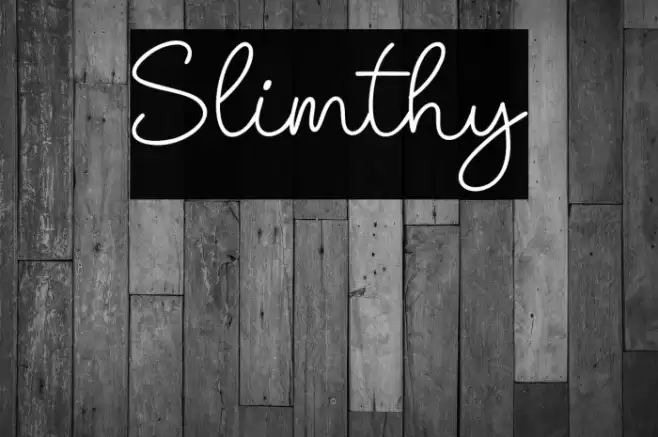 Slimthy Caratteri examples