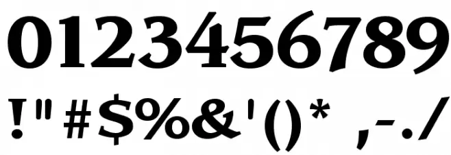 Sling Bold Font OTHER CHARS