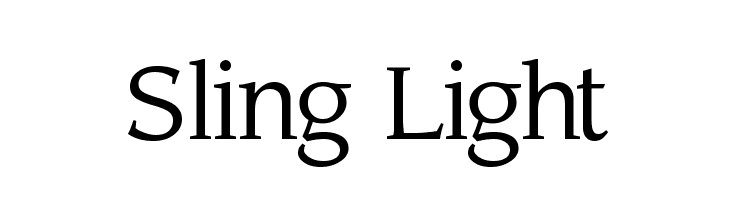Sling Light Font