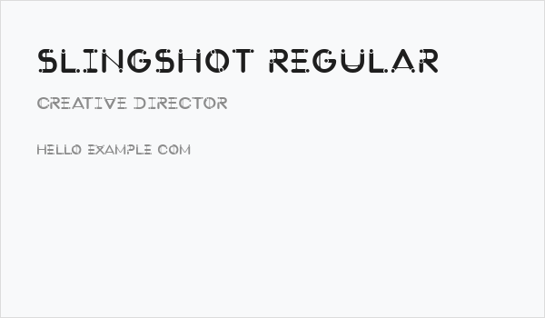 SlingShot Regular Business Card